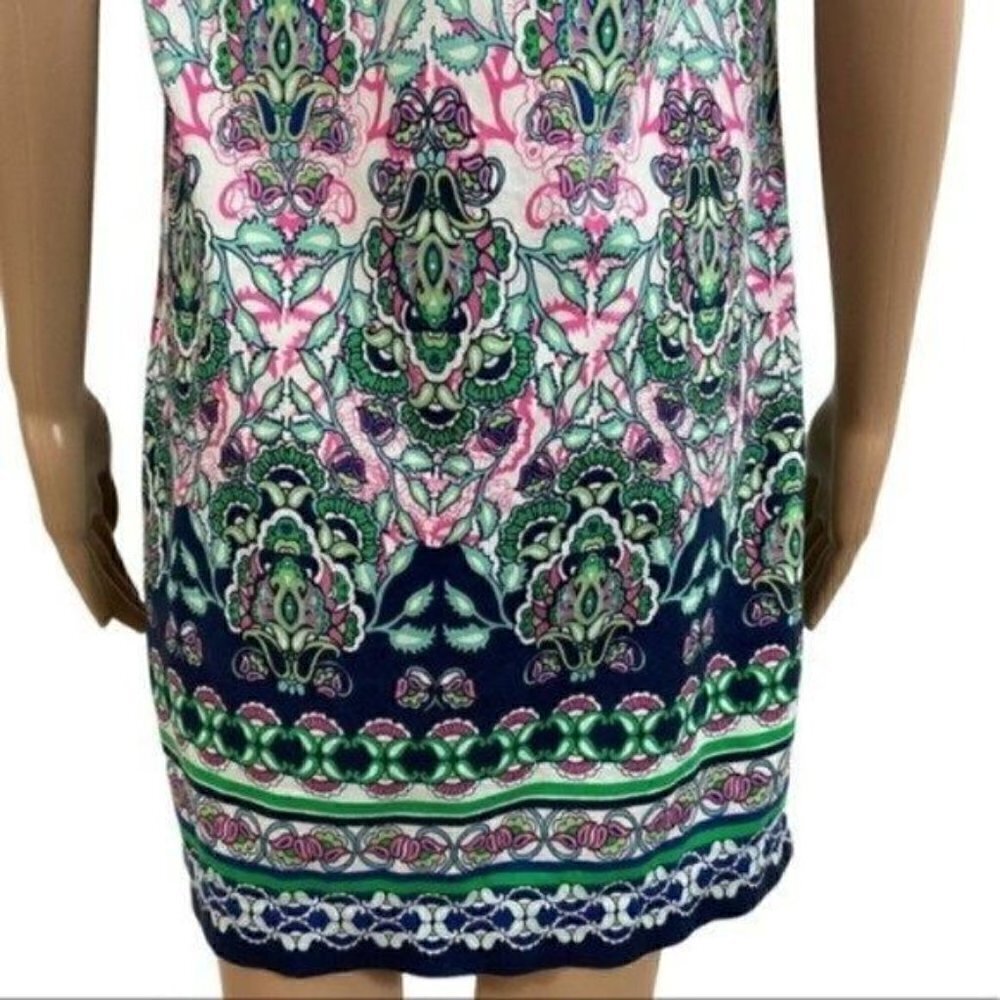 Artisan NY Paisley Floral Sleeveless Dress size 4 cotton spandex - Picture 6 of 11